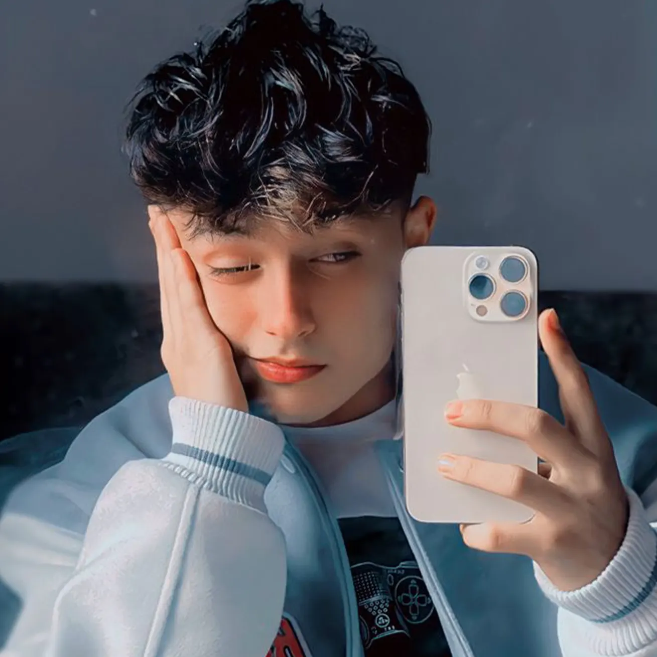 DP boy with iPhone