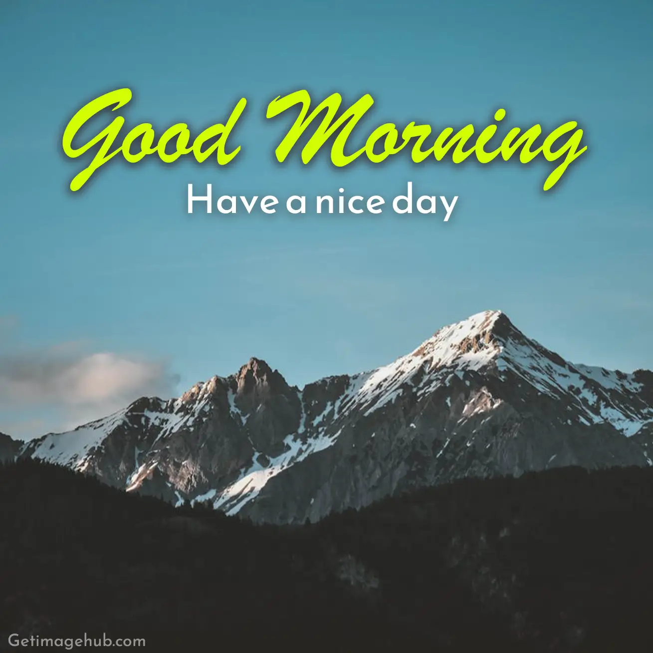 Good morning mountain photo hd