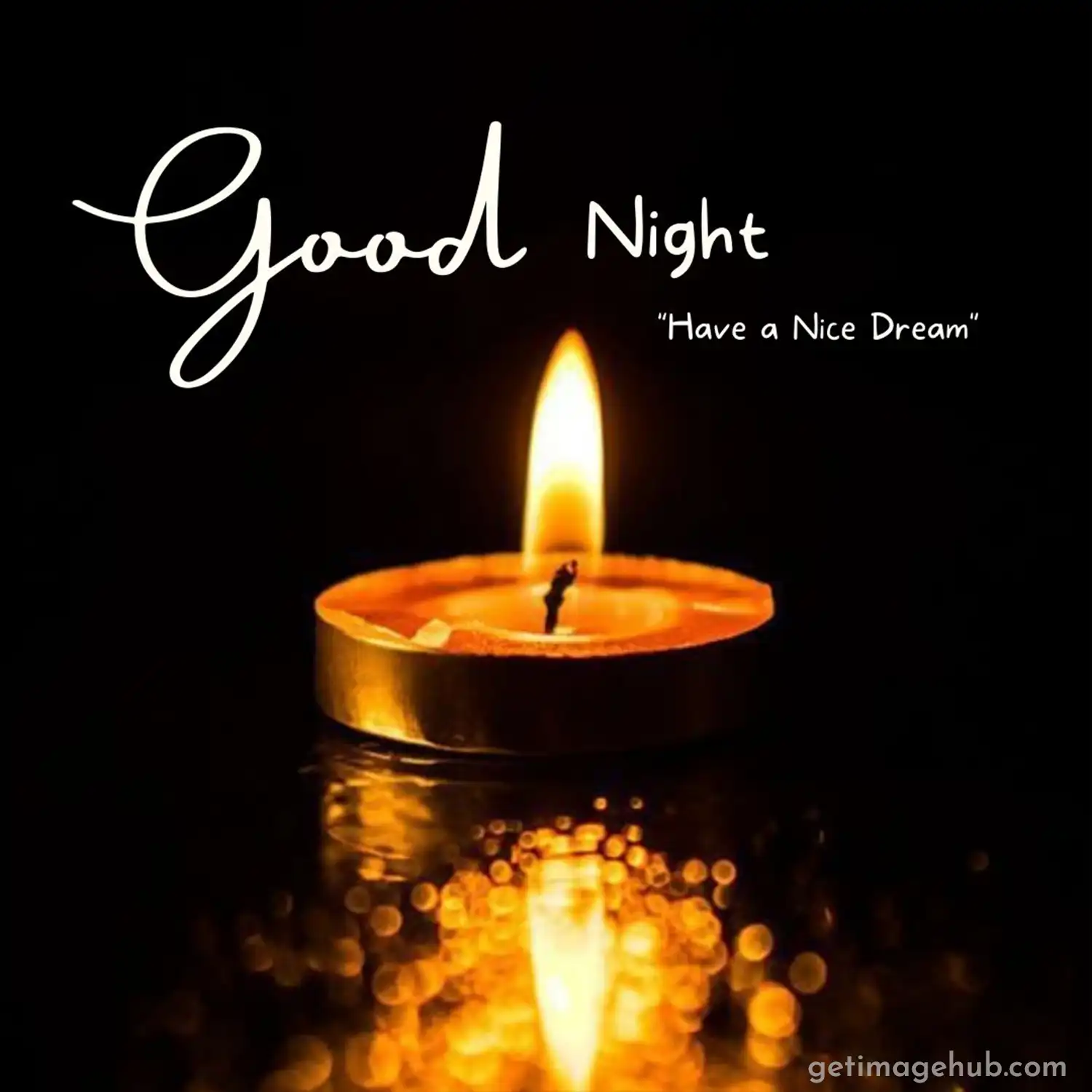 Good night candle images