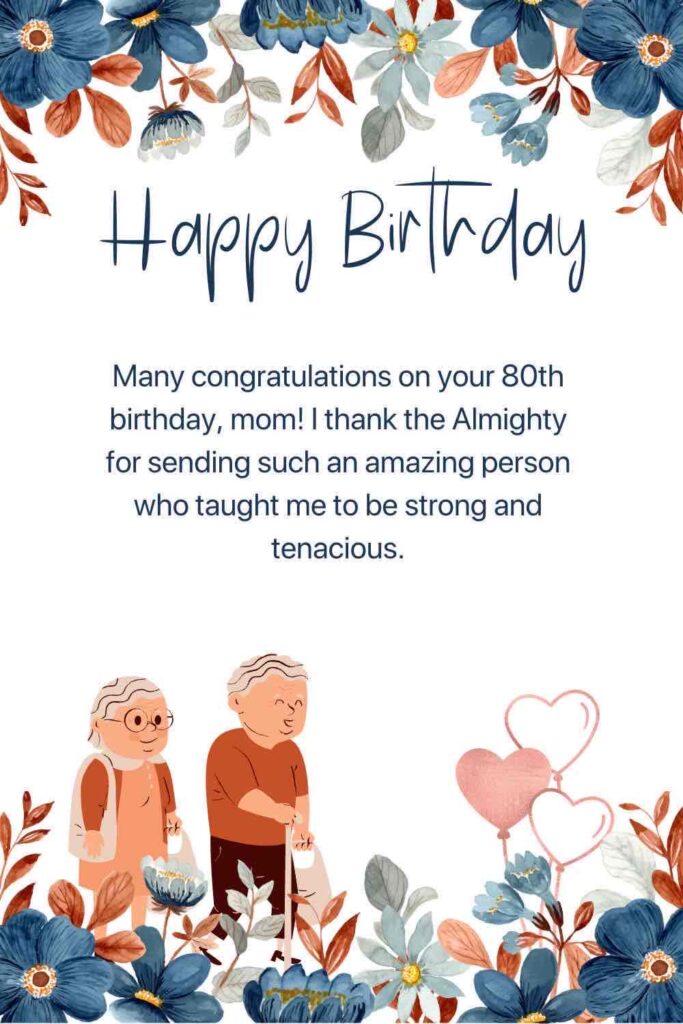 80th Birthday Wishes for Mom