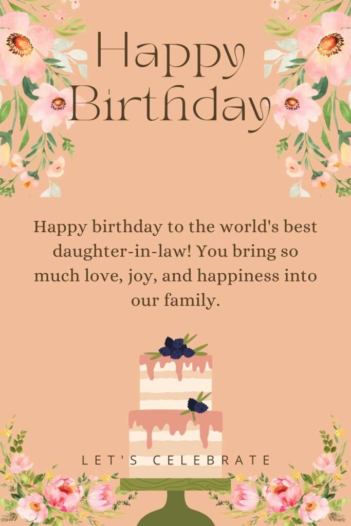 Birthday Wishes for Daughter-in-Law from Mom